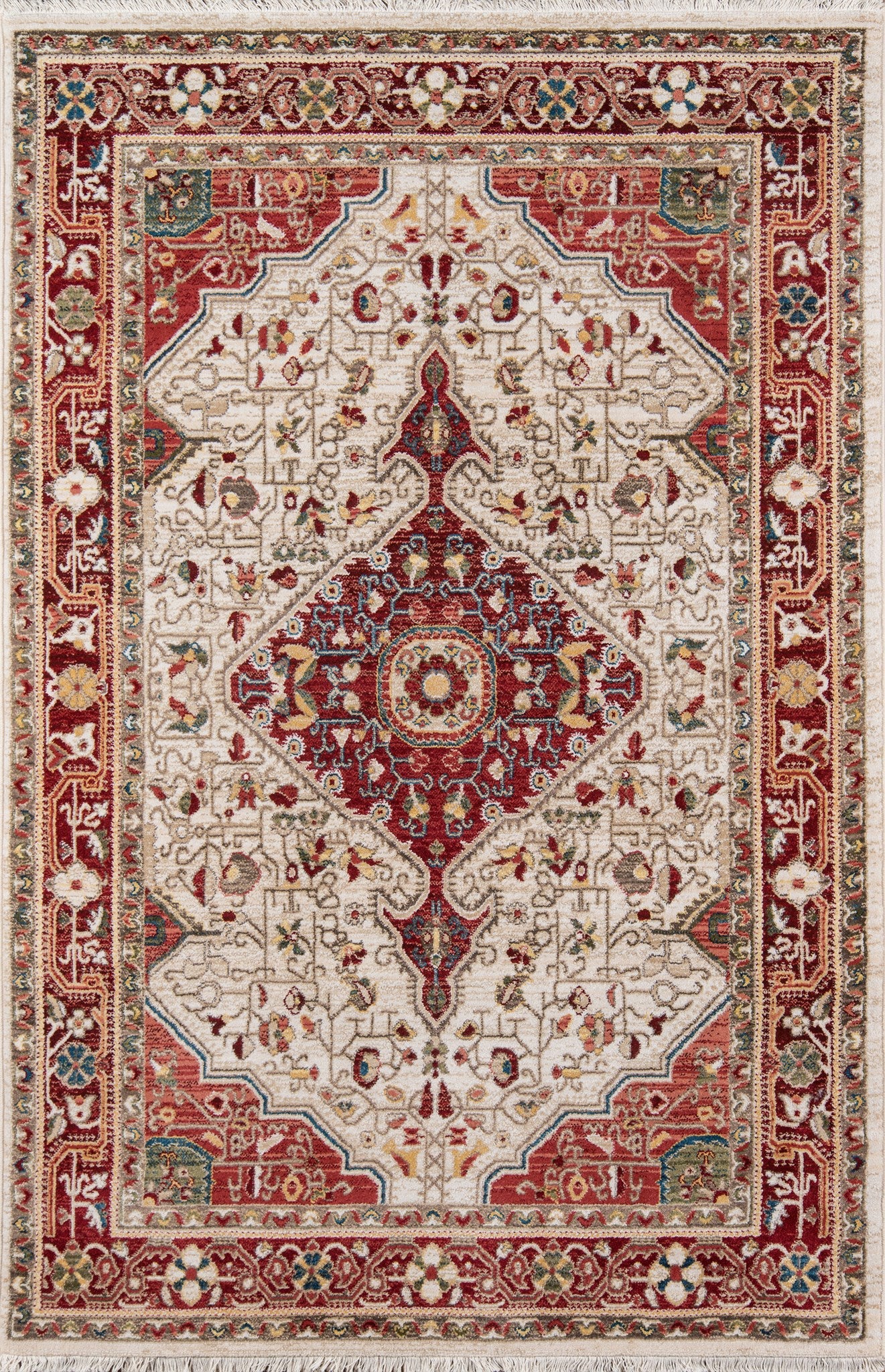 Momeni Lenox LE-02 Red Traditional Machine Made Rug