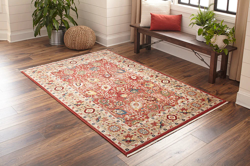 Momeni Lenox LE-04 Red Traditional Machine Made Rug