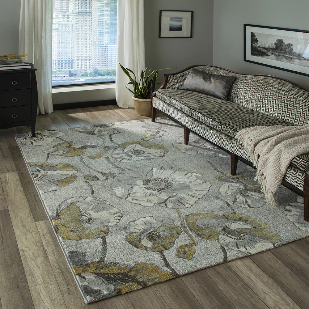 Momeni Luxe LX-09 Grey Casual Machine Made Rug