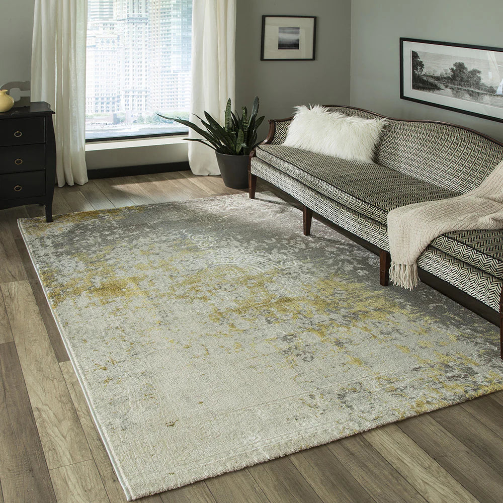 Momeni Luxe LX-12 Gold Casual Machine Made Rug