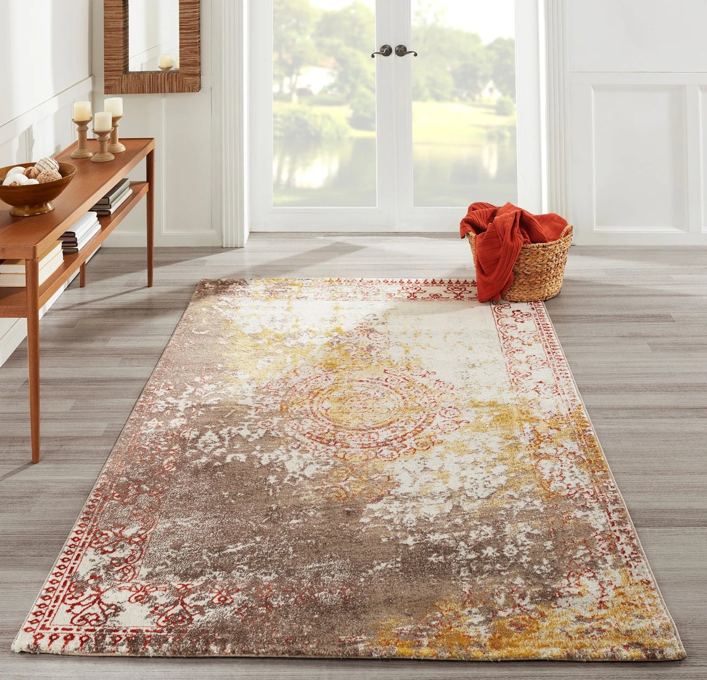 Momeni Luxe LX-13 Rust Transitional Machine Made Rug