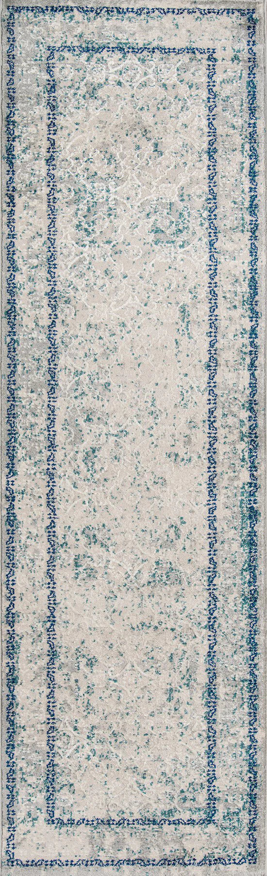 Momeni Luxe LX-14 Blue Transitional Machine Made Rug