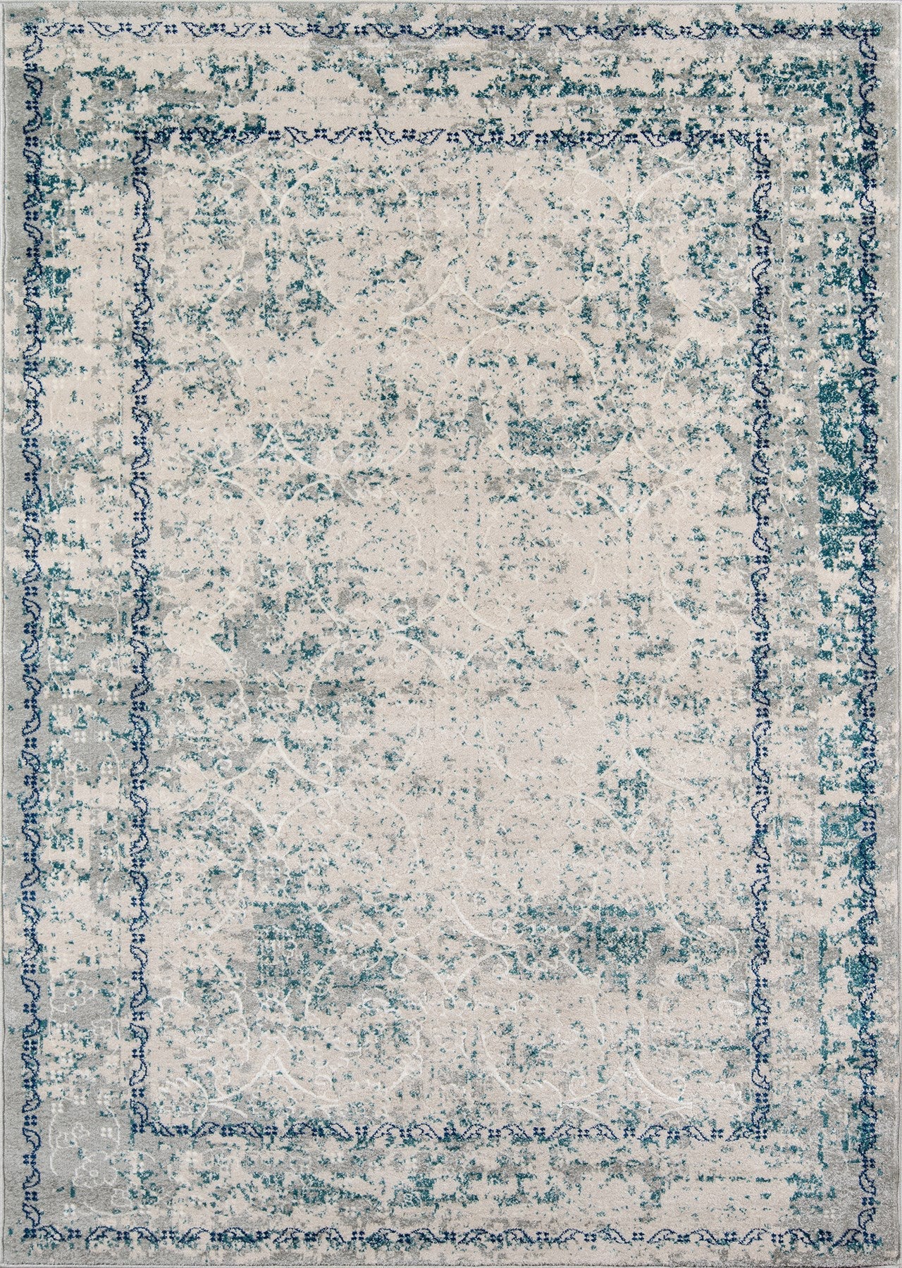 Momeni Luxe LX-14 Blue Transitional Machine Made Rug