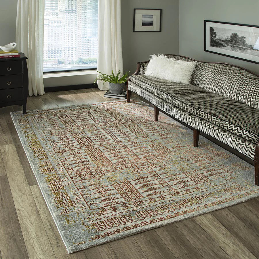 Momeni Luxe LX-15 Rust Transitional Machine Made Rug