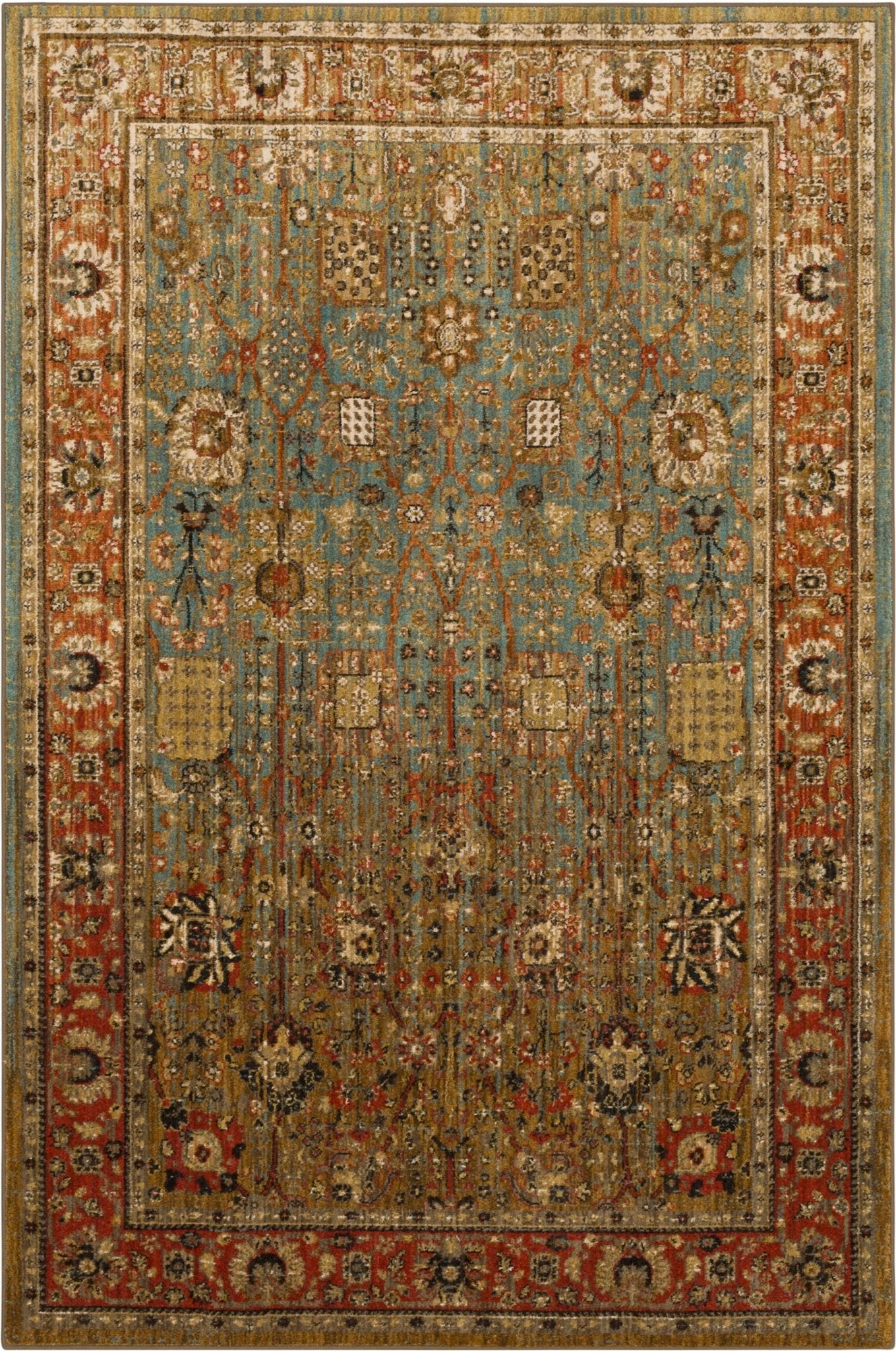 Karastan Spice Market 90668 Aquamarine Modern/Contemporary Machinemade Rug - Rugs - Karastan - Atlanta Designer Rugs