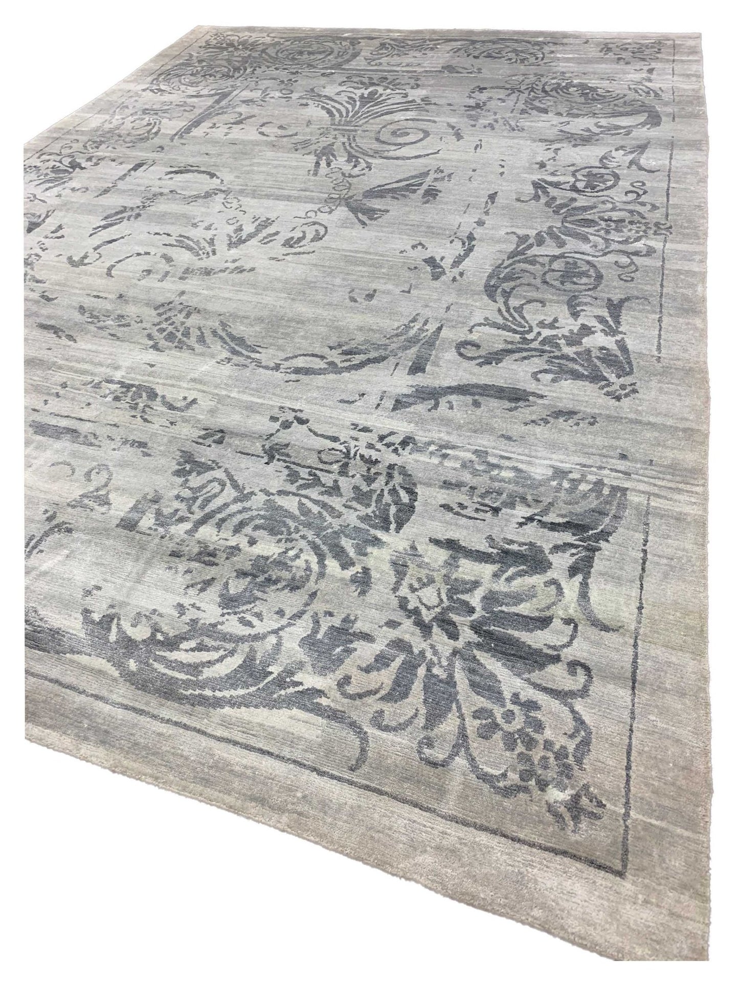 Artisan Samantha Silver Transitional Knotted Rug - Rugs - Artisan - Atlanta Designer Rugs