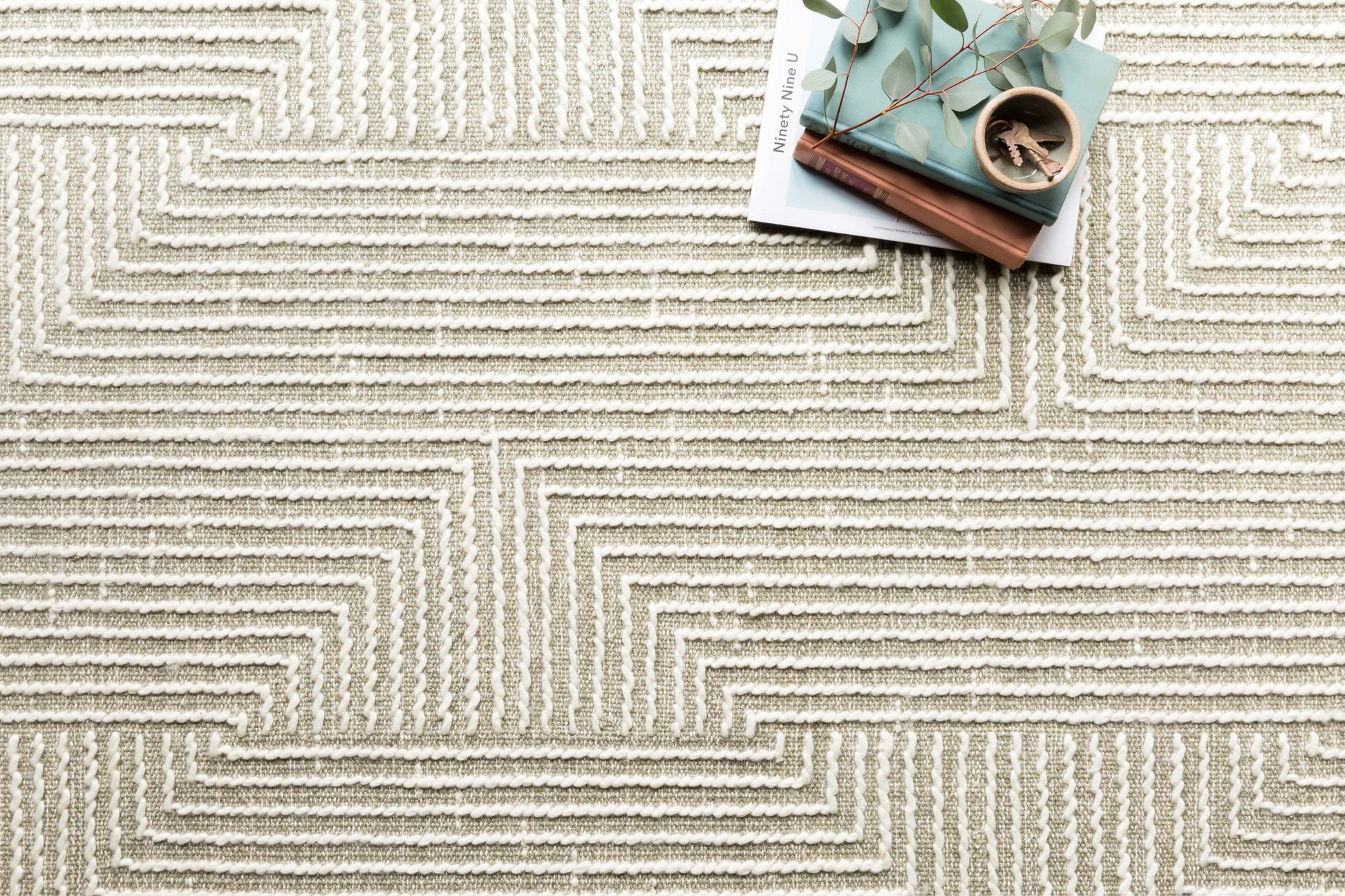 Magnolia Home Newton NET-04 Sage Ivory Contemporary Hand Tufted Rug