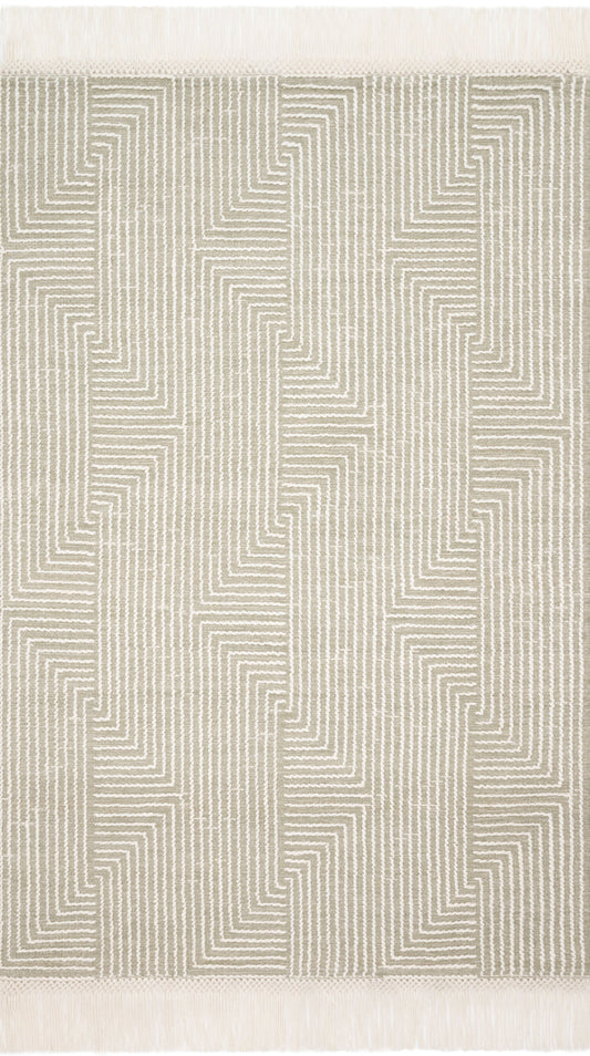 Magnolia Home Newton NET-04 Sage Ivory Contemporary Hand Tufted Rug