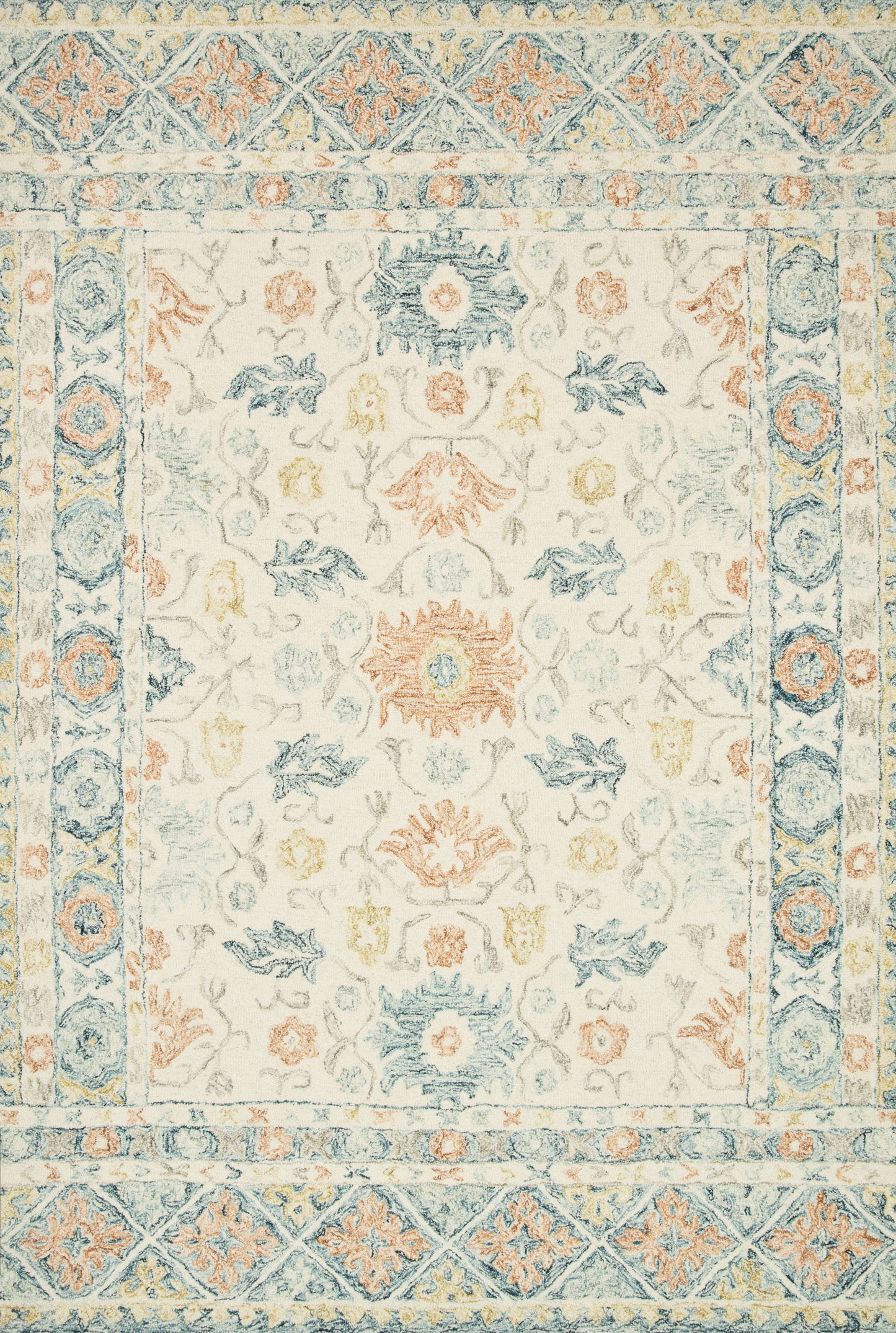 Loloi NORABEL NOR-01 Ivory Multi Contemporary Hooked Rug