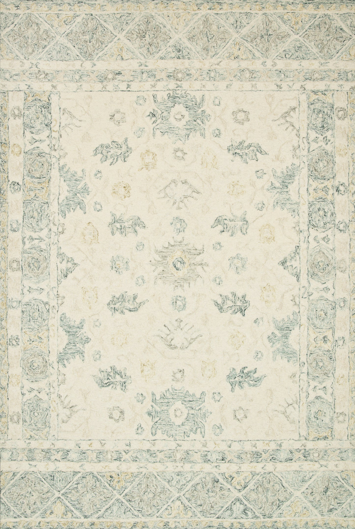 Loloi NORABEL NOR-01 Ivory Slate Contemporary Hooked Rug