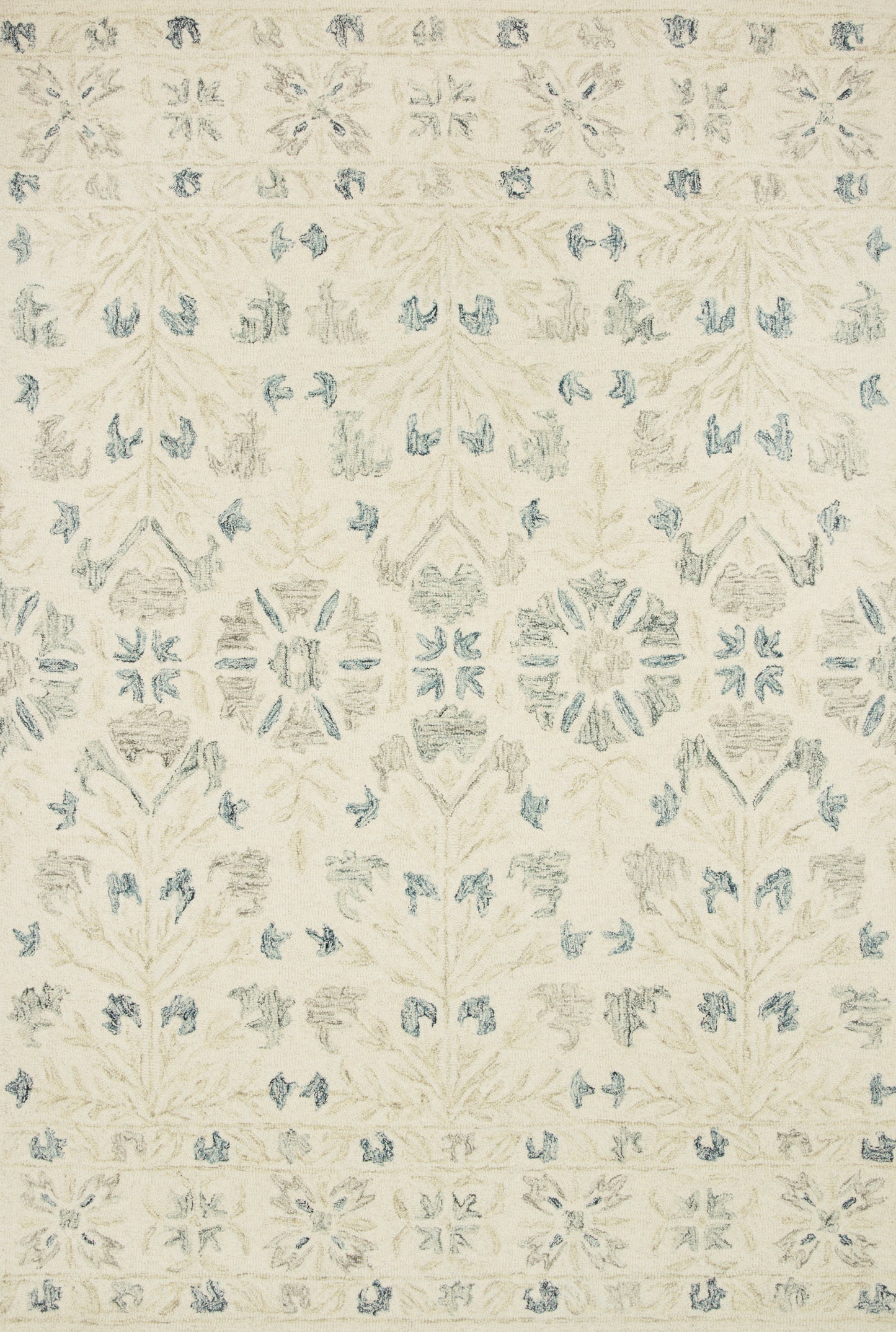 Loloi NORABEL NOR-02 Ivory Grey Contemporary Hooked Rug