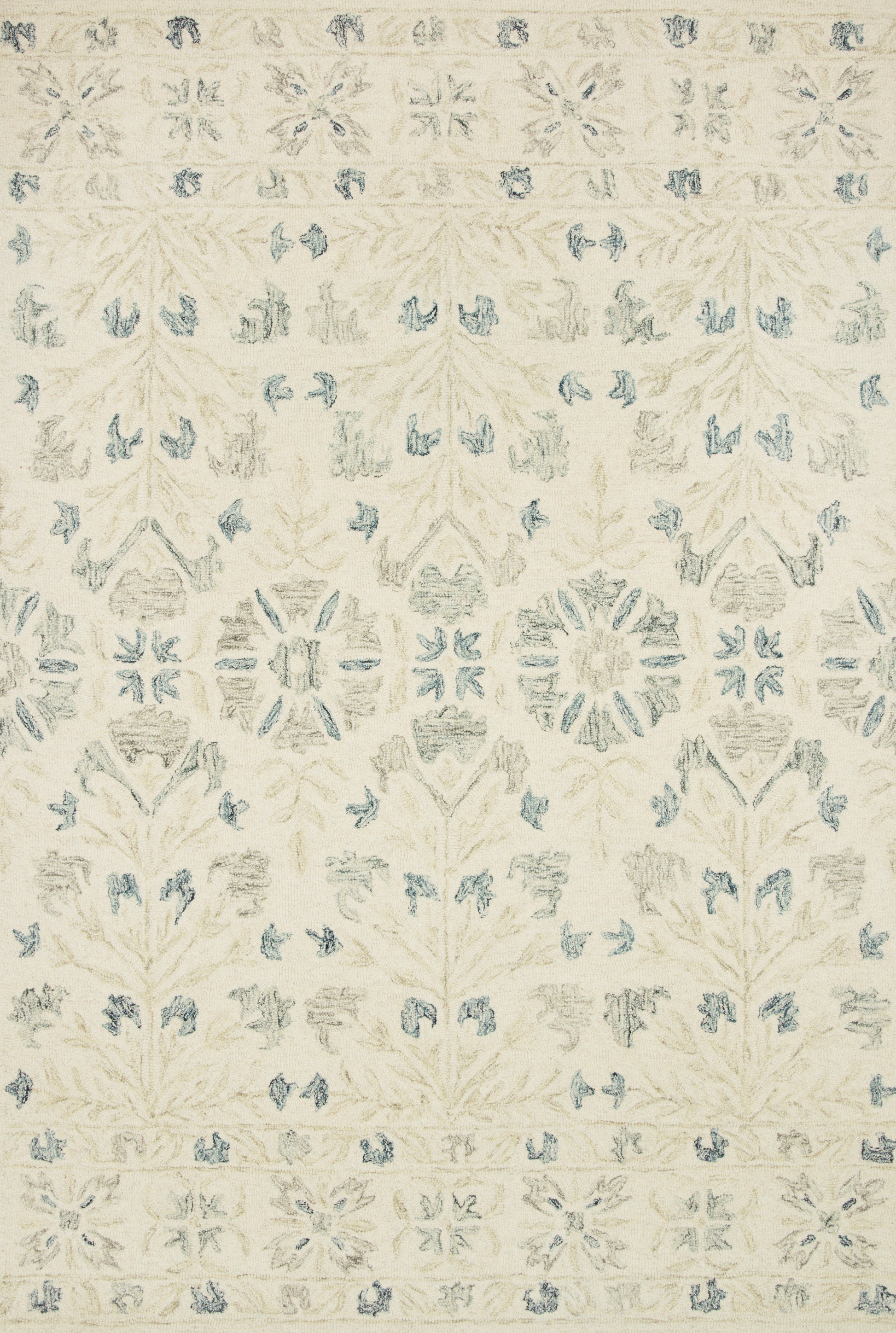 Loloi NORABEL NOR-02 Ivory Grey Contemporary Hooked Rug