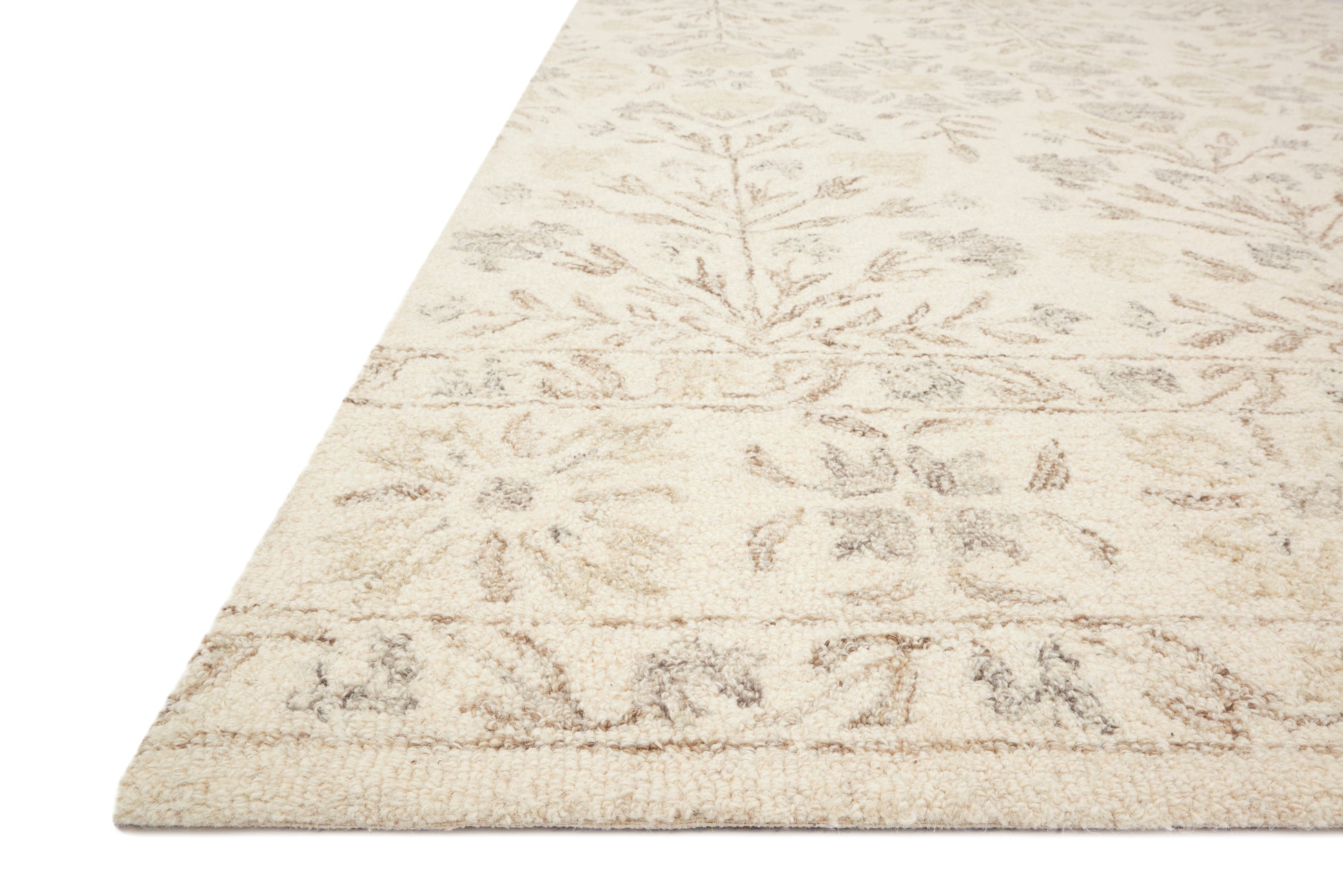 Loloi NORABEL NOR-02 Ivory Neutral Contemporary Hooked Rug