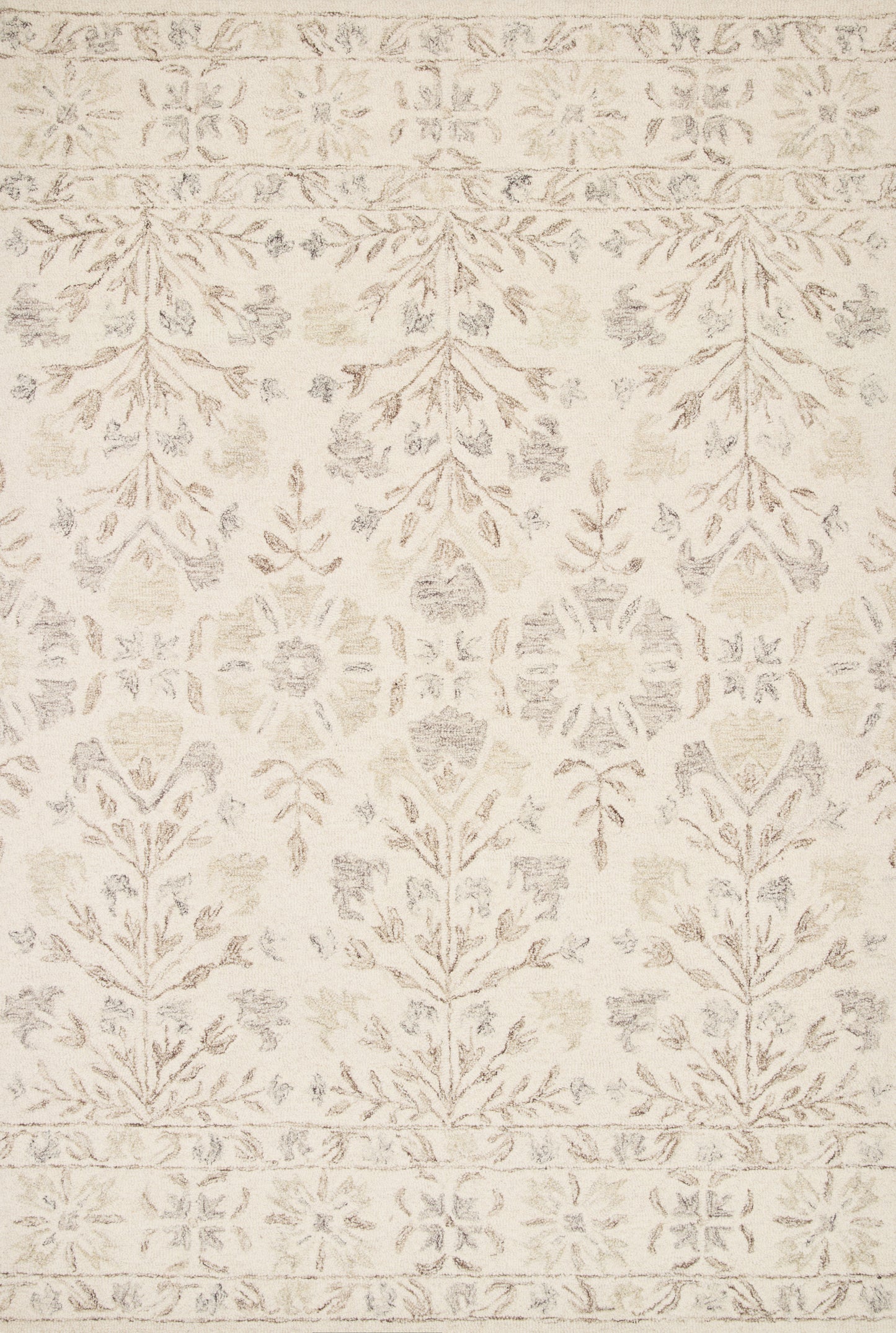 Loloi NORABEL NOR-02 Ivory Neutral Contemporary Hooked Rug