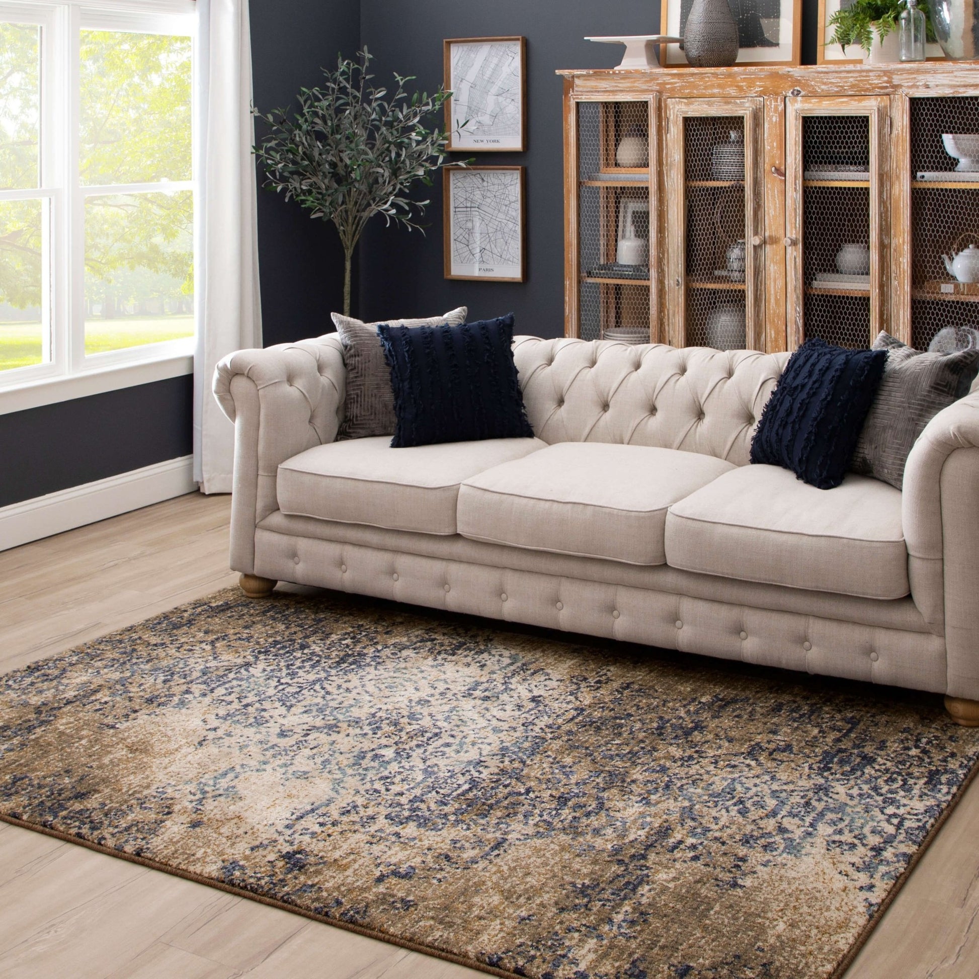 Virginia Langley Cosmopolitan 90953 Indigo Modern/Contemporary Machinemade Rug - Rugs - Virginia Langley - Atlanta Designer Rugs