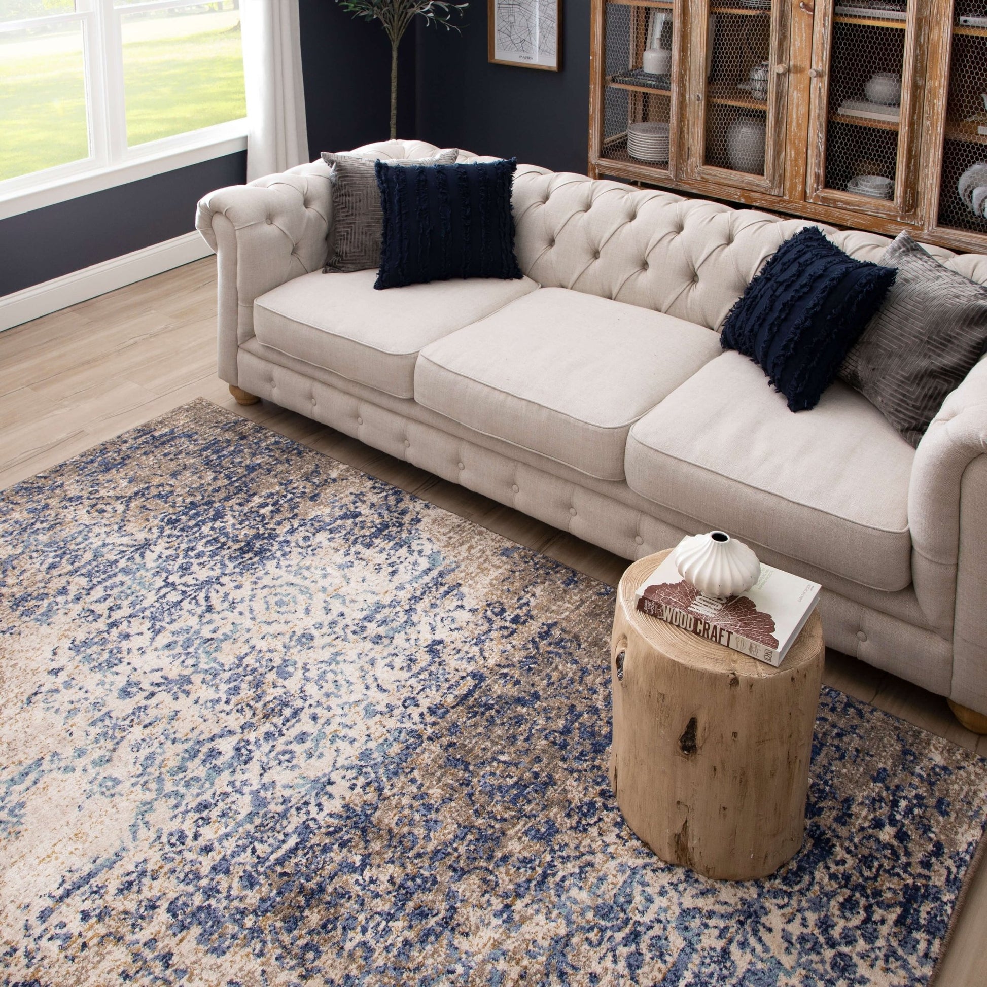 Virginia Langley Cosmopolitan 90953 Indigo Modern/Contemporary Machinemade Rug - Rugs - Virginia Langley - Atlanta Designer Rugs