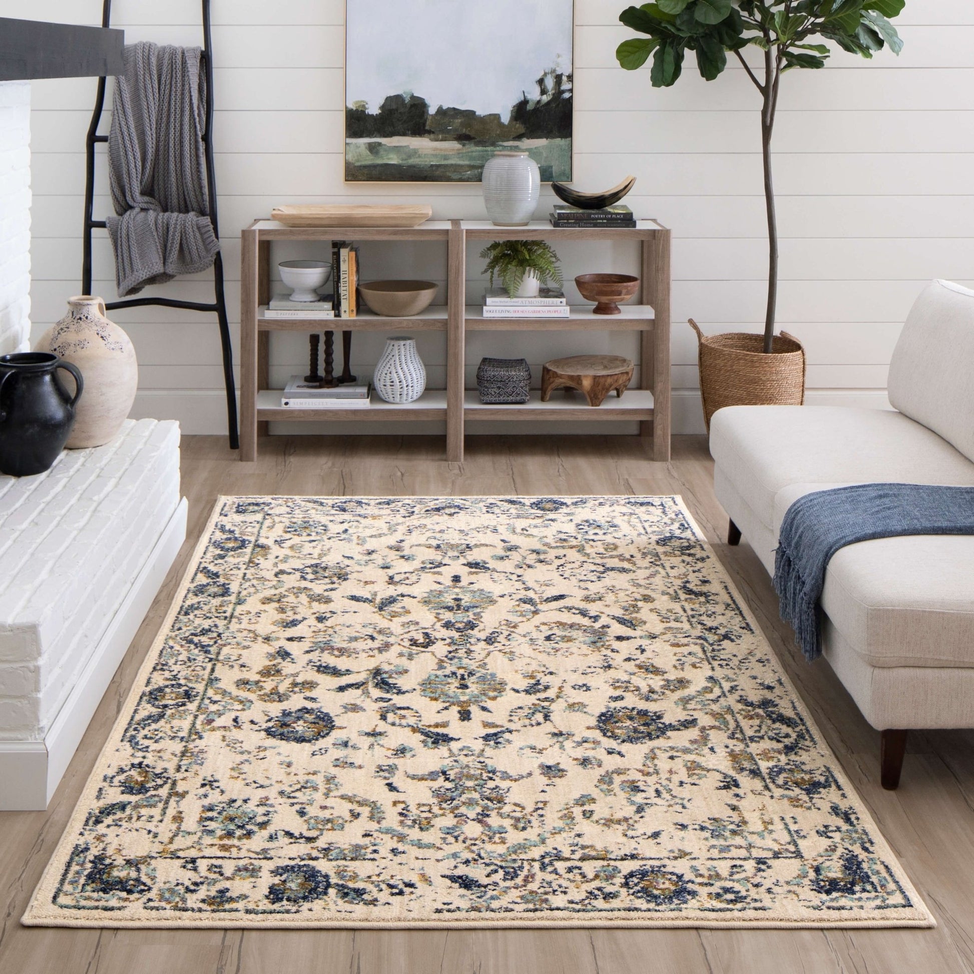 Karastan Cosmopolitan 90955 Indigo Traditional Machinemade Rug - Rugs - Karastan - Atlanta Designer Rugs