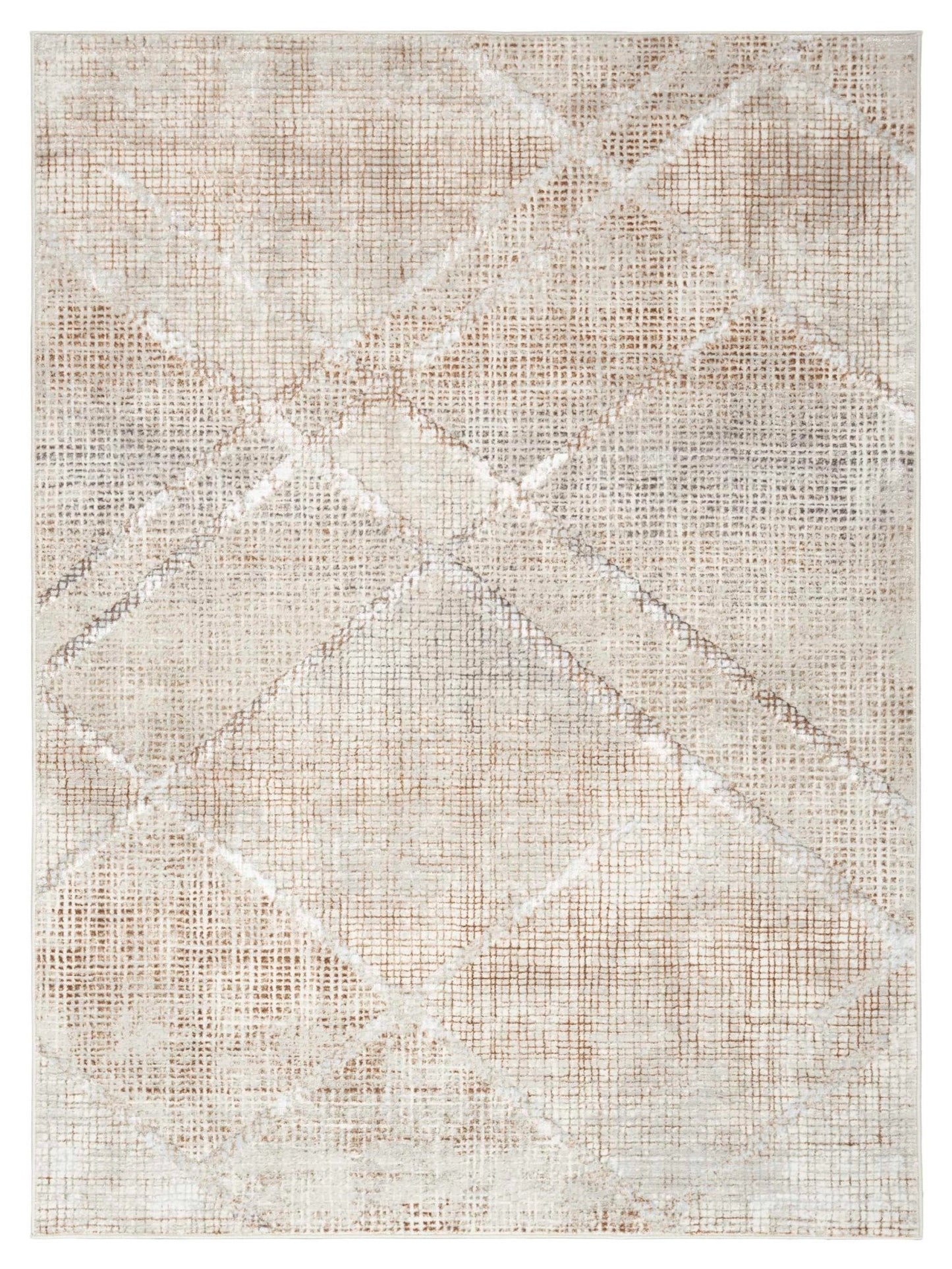 Inspire Me! Home Décor Iliana ILI03 Grey Mocha Contemporary Machinemade Rug - Rugs - Inspire Me! Home Décor - Atlanta Designer Rugs