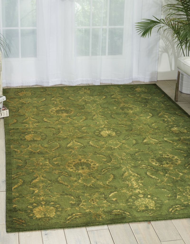 Nourison Home Silken Allure SLK03 Light Green   Loom Rug