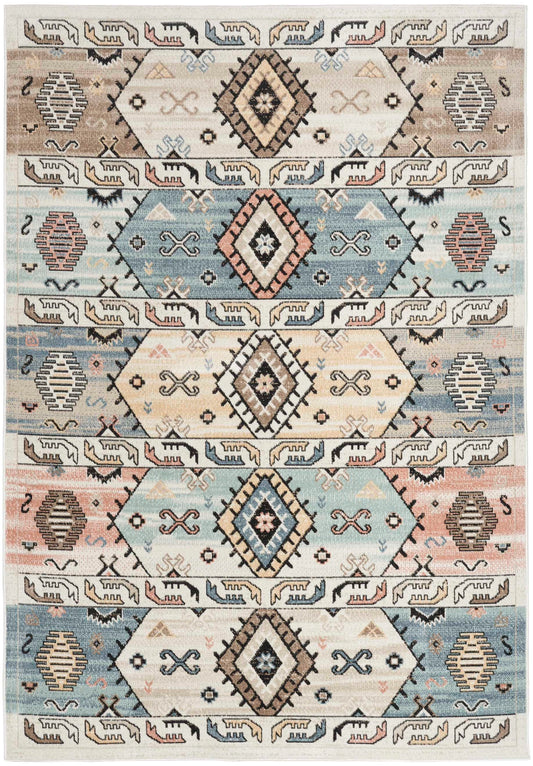 Nourison Home Washable Decor Ivory Multicolor   Rug