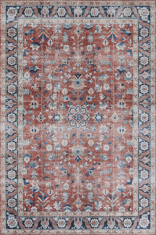 Novogratz Doheny DOH-1 Rust Transitional Machine Made Rug