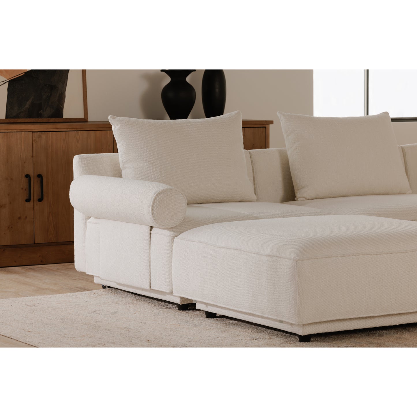 Moes Home Slipper Chairs ROSELLO White Contemporary Furniture