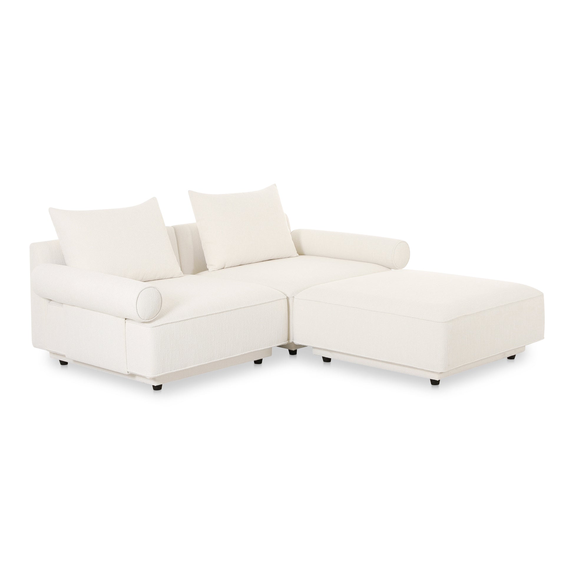 Moes Home Modular Sectionals ROSELLO White Contemporary Furniture Rug