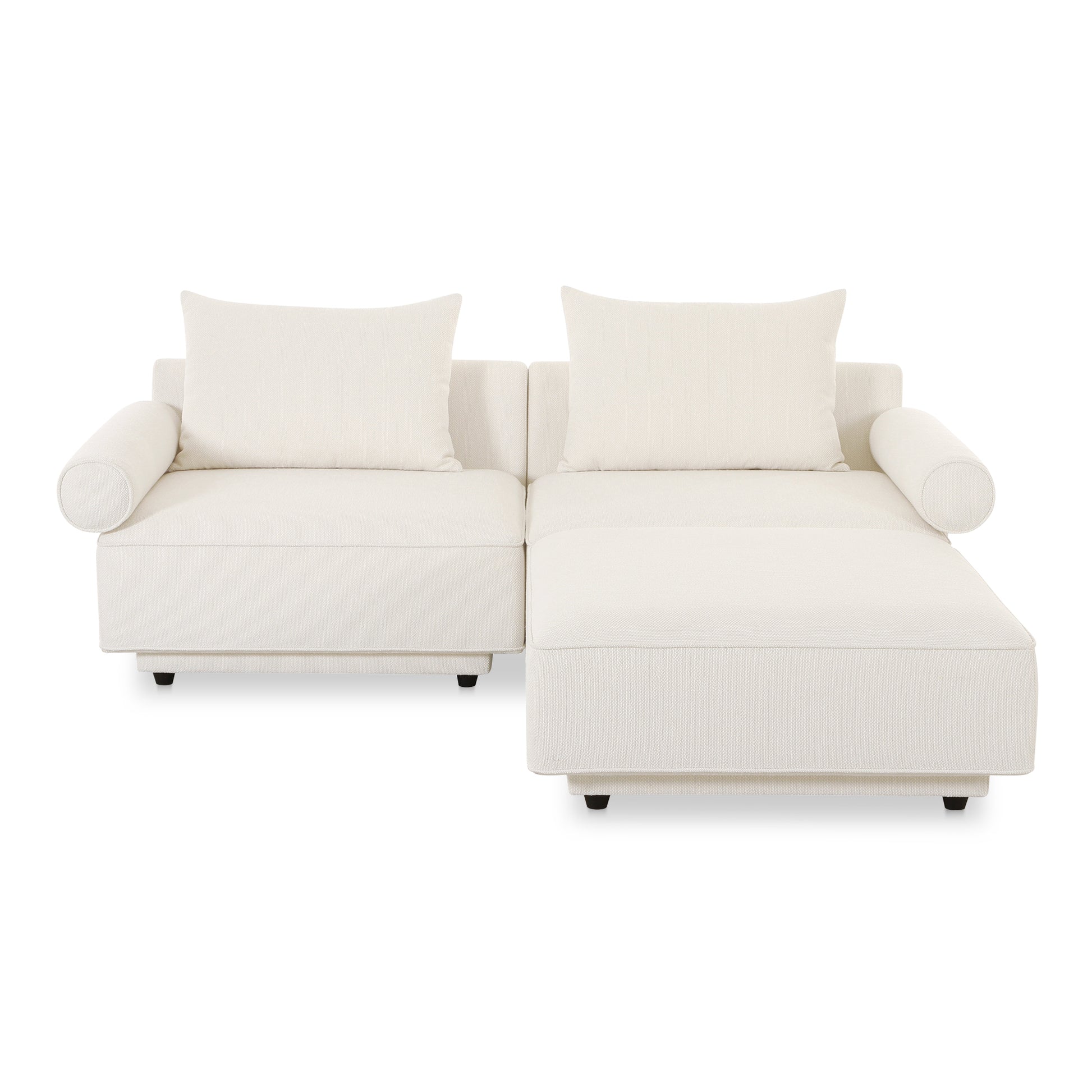 Moes Home Modular Sectionals ROSELLO White Contemporary Furniture Rug