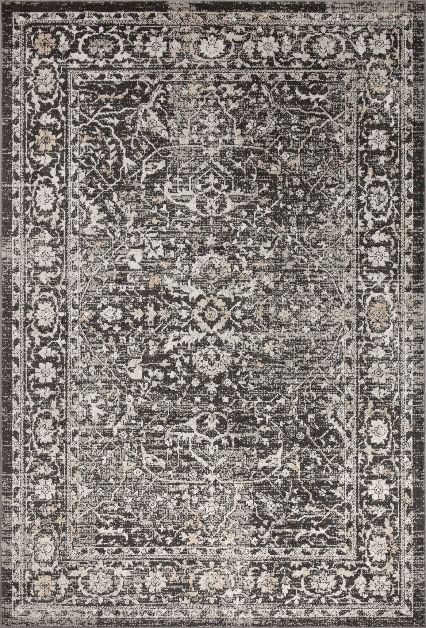 Loloi II Odette ODT - 01 Charcoal Silver Traditional Power Loomed Rug - Rugs - Loloi II - Atlanta Designer Rugs