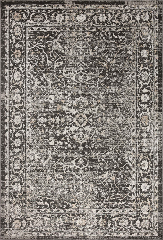 Loloi II Odette ODT-01 Charcoal Silver Traditional Power Loomed Rug