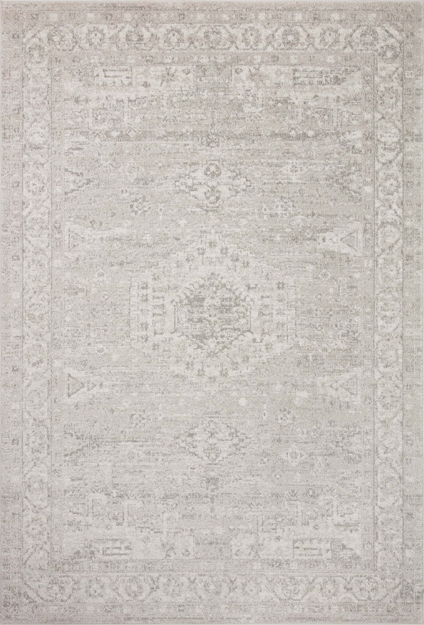 Loloi II Odette ODT - 02 Silver Ivory Traditional Power Loomed Rug - Rugs - Loloi II - Atlanta Designer Rugs