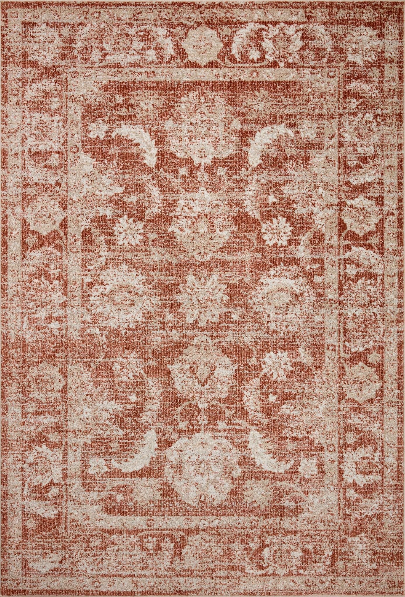 Loloi II Odette ODT - 03 Rust Ivory Traditional Power Loomed Rug - Rugs - Loloi II - Atlanta Designer Rugs