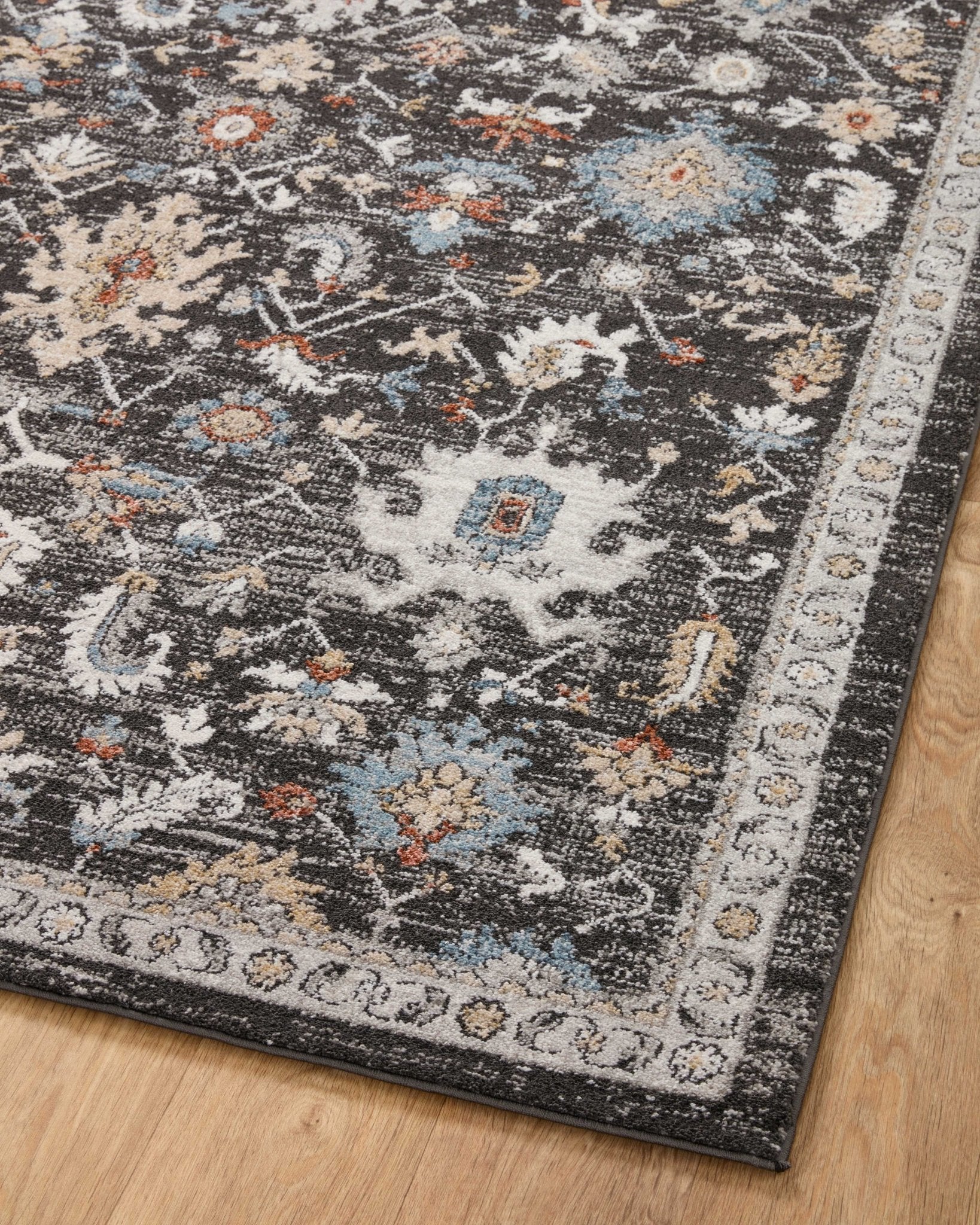 Loloi II Odette ODT - 04 Charcoal Multi Traditional Power Loomed Rug - Rugs - Loloi II - Atlanta Designer Rugs