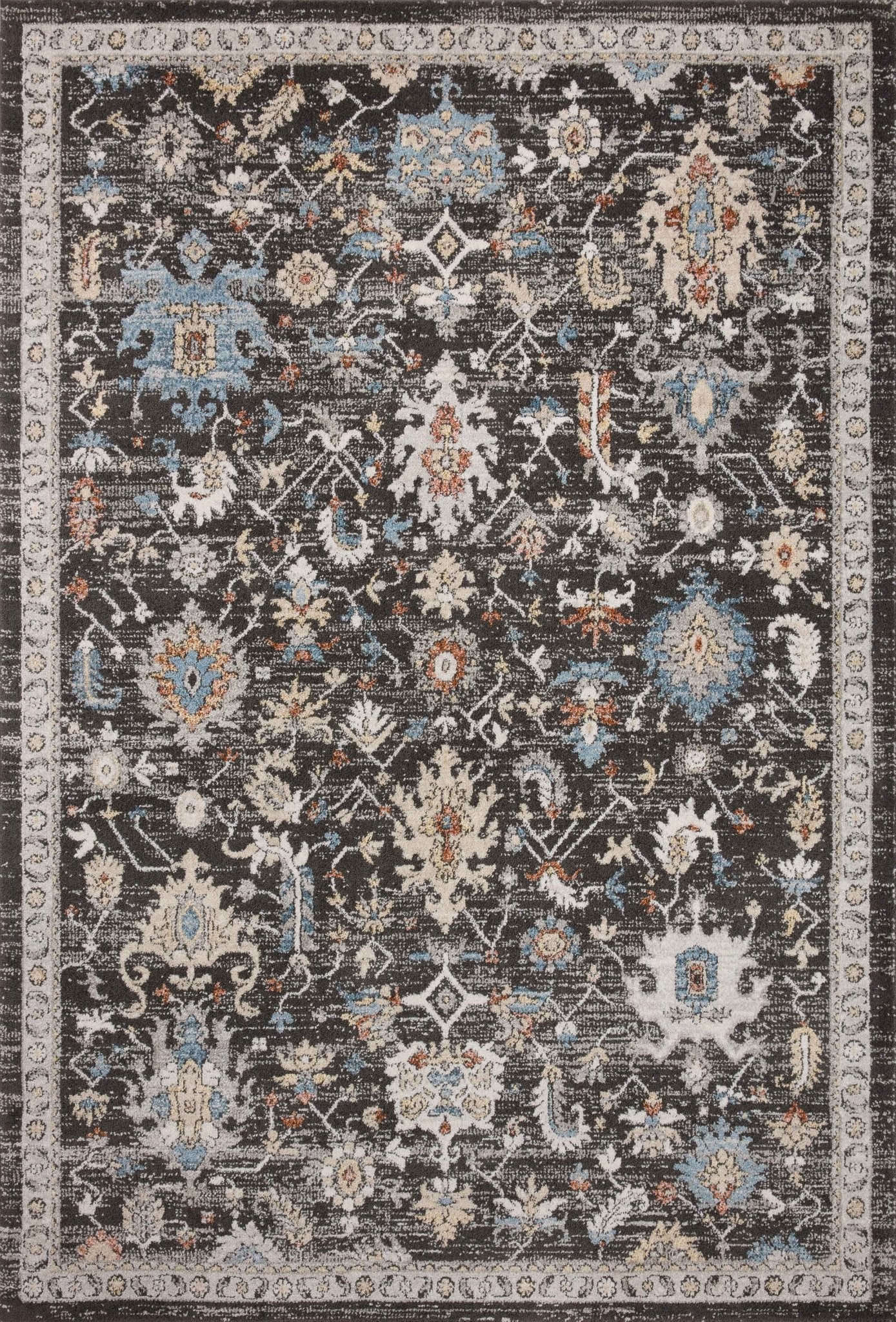 Loloi II Odette ODT - 04 Charcoal Multi Traditional Power Loomed Rug - Rugs - Loloi II - Atlanta Designer Rugs