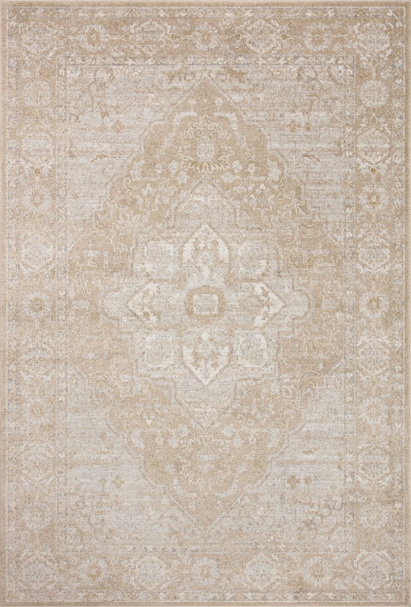 Loloi II Odette ODT - 05 Beige Silver Traditional Power Loomed Rug - Rugs - Loloi II - Atlanta Designer Rugs