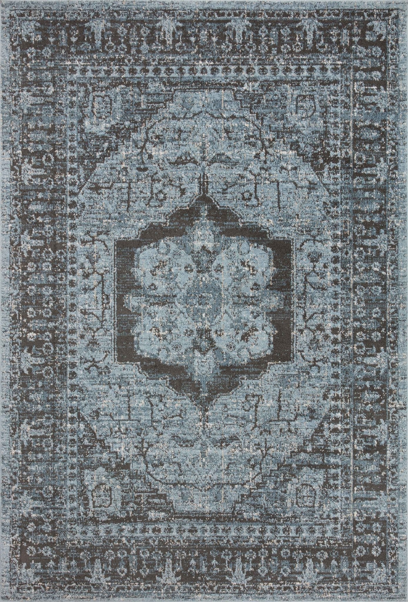 Loloi II Odette ODT - 08 Sky Charcoal Traditional Power Loomed Rug - Rugs - Loloi II - Atlanta Designer Rugs