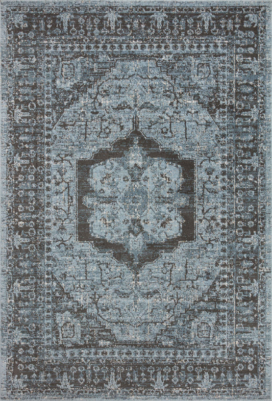 Loloi II Odette ODT-08 Sky Charcoal Traditional Power Loomed Rug