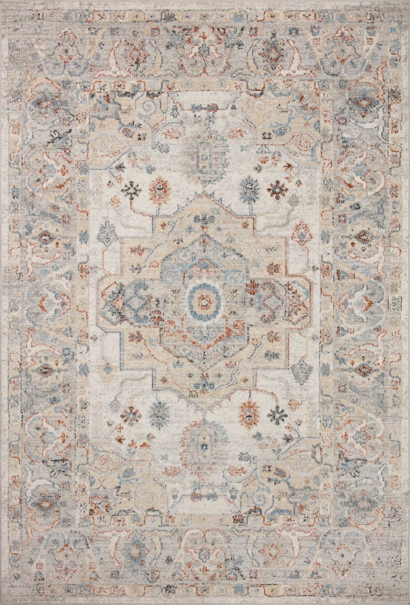 Loloi II Odette ODT - 09 Ivory Multi Traditional Power Loomed Rug - Rugs - Loloi II - Atlanta Designer Rugs