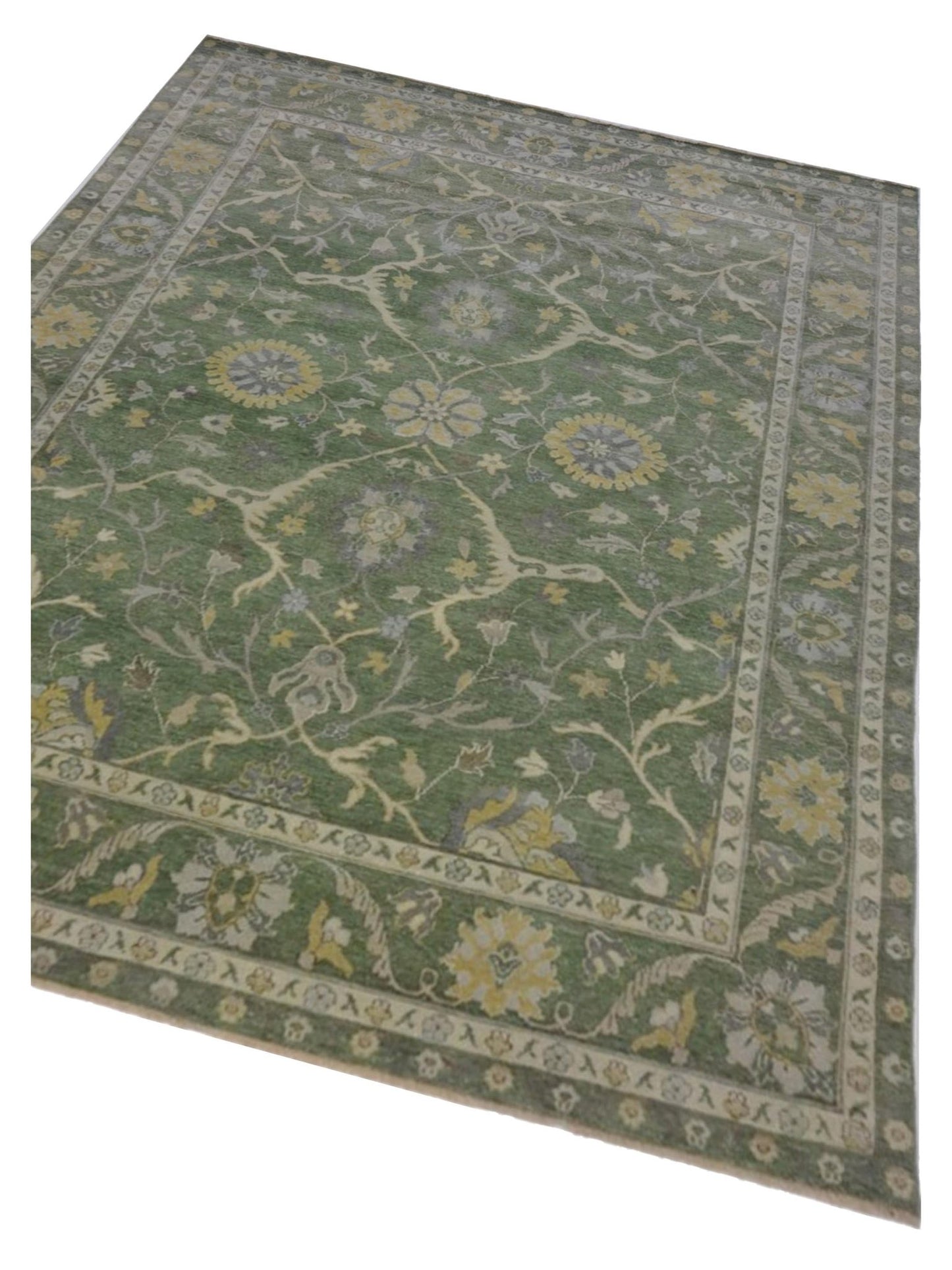 Artisan Uma Lt.Green Traditional Knotted Rug - Rugs - Artisan - Atlanta Designer Rugs