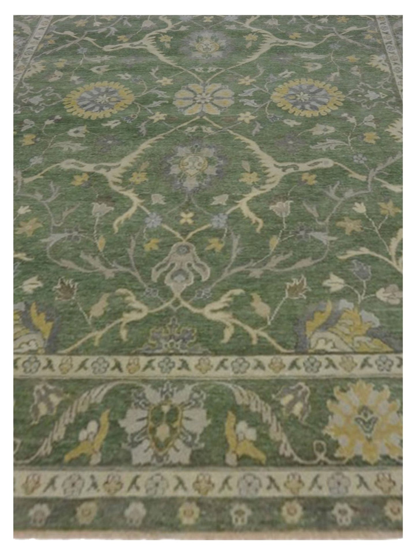 Artisan Uma Lt.Green Traditional Knotted Rug - Rugs - Artisan - Atlanta Designer Rugs