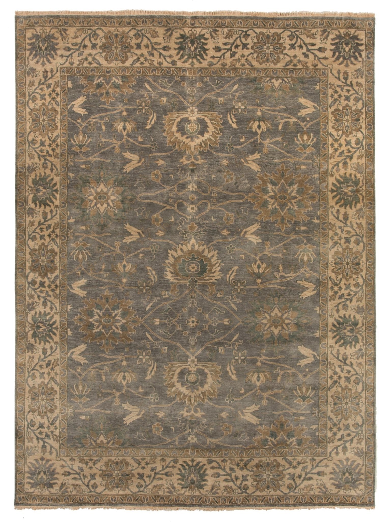 Artisan Cameron Lt.Grey Ivory Traditional Knotted Rug - Rugs - Artisan - Atlanta Designer Rugs