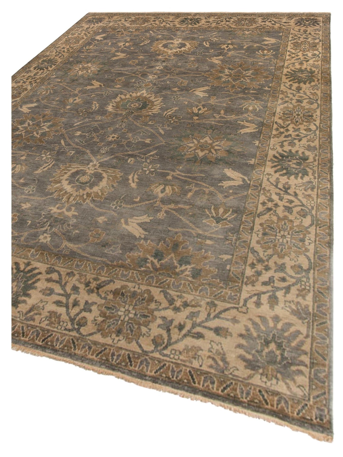 Artisan Cameron Lt.Grey Ivory Traditional Knotted Rug - Rugs - Artisan - Atlanta Designer Rugs