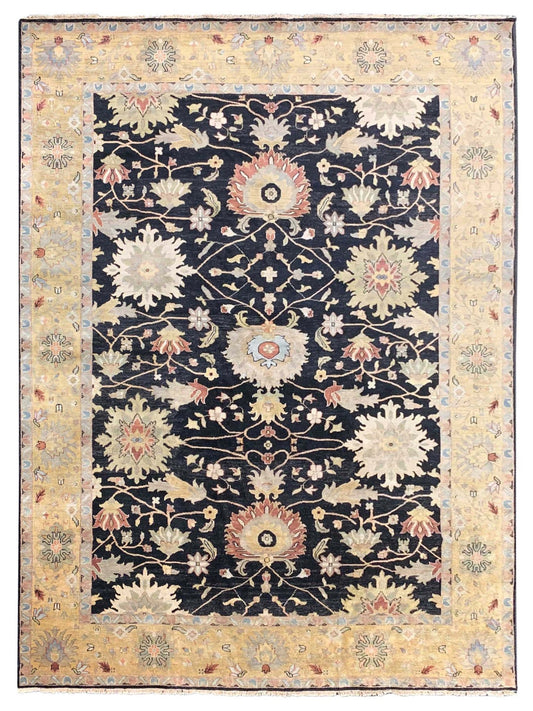 Artisan Cameron Black Gold Traditional Knotted Rug - Rugs - Artisan - Atlanta Designer Rugs