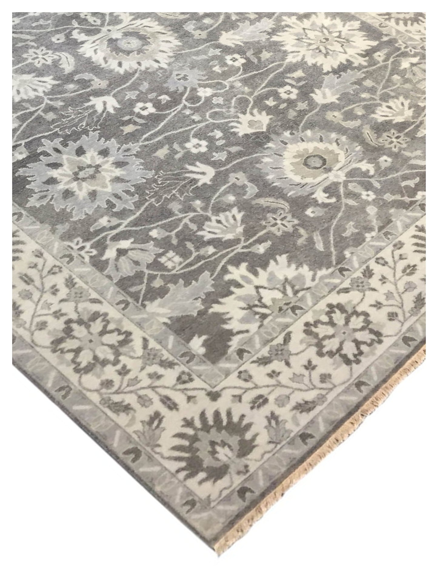 Artisan Cameron  Grey Silver Traditional Knotted Rug