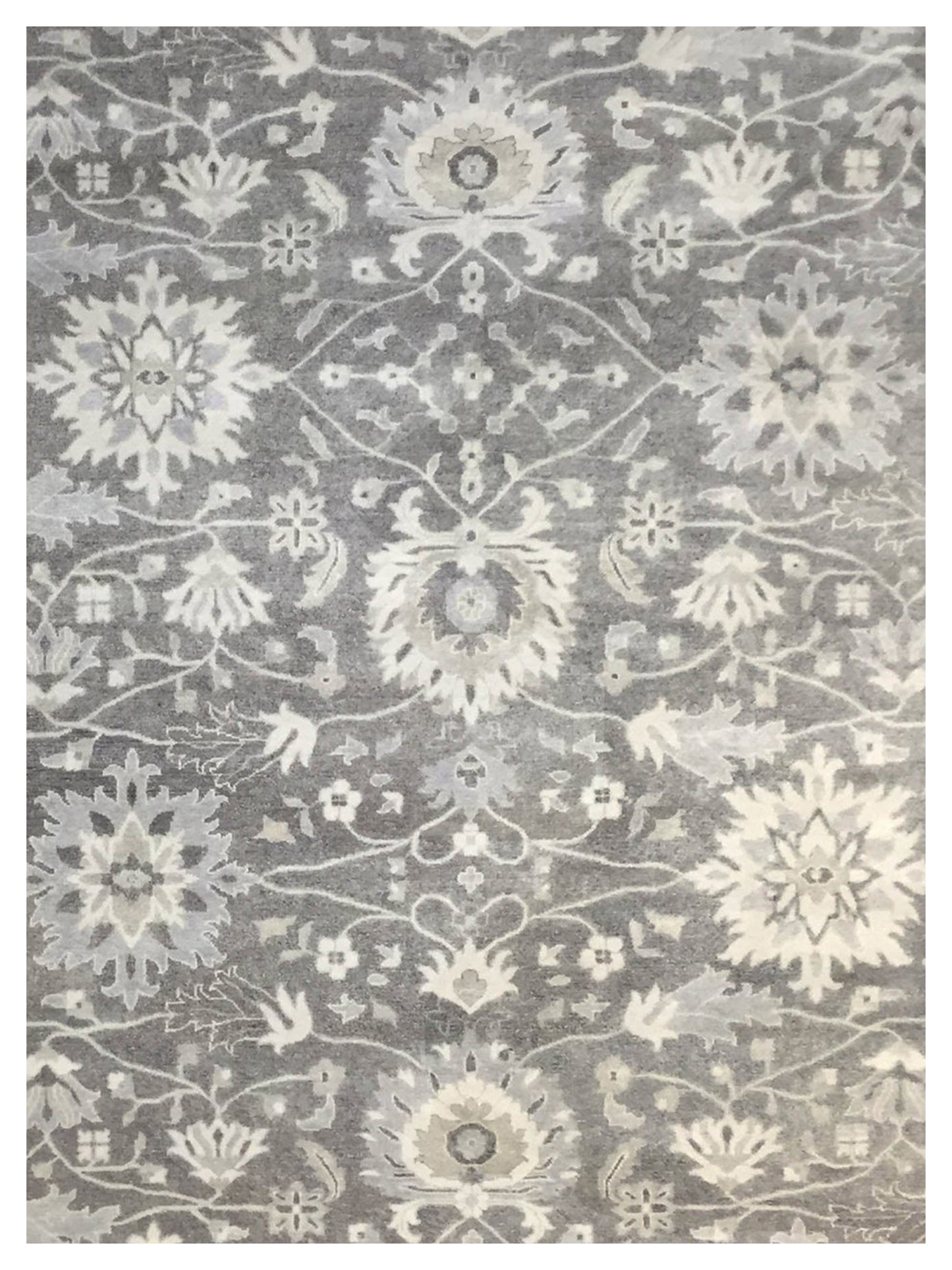 Artisan Cameron  Grey Silver Traditional Knotted Rug