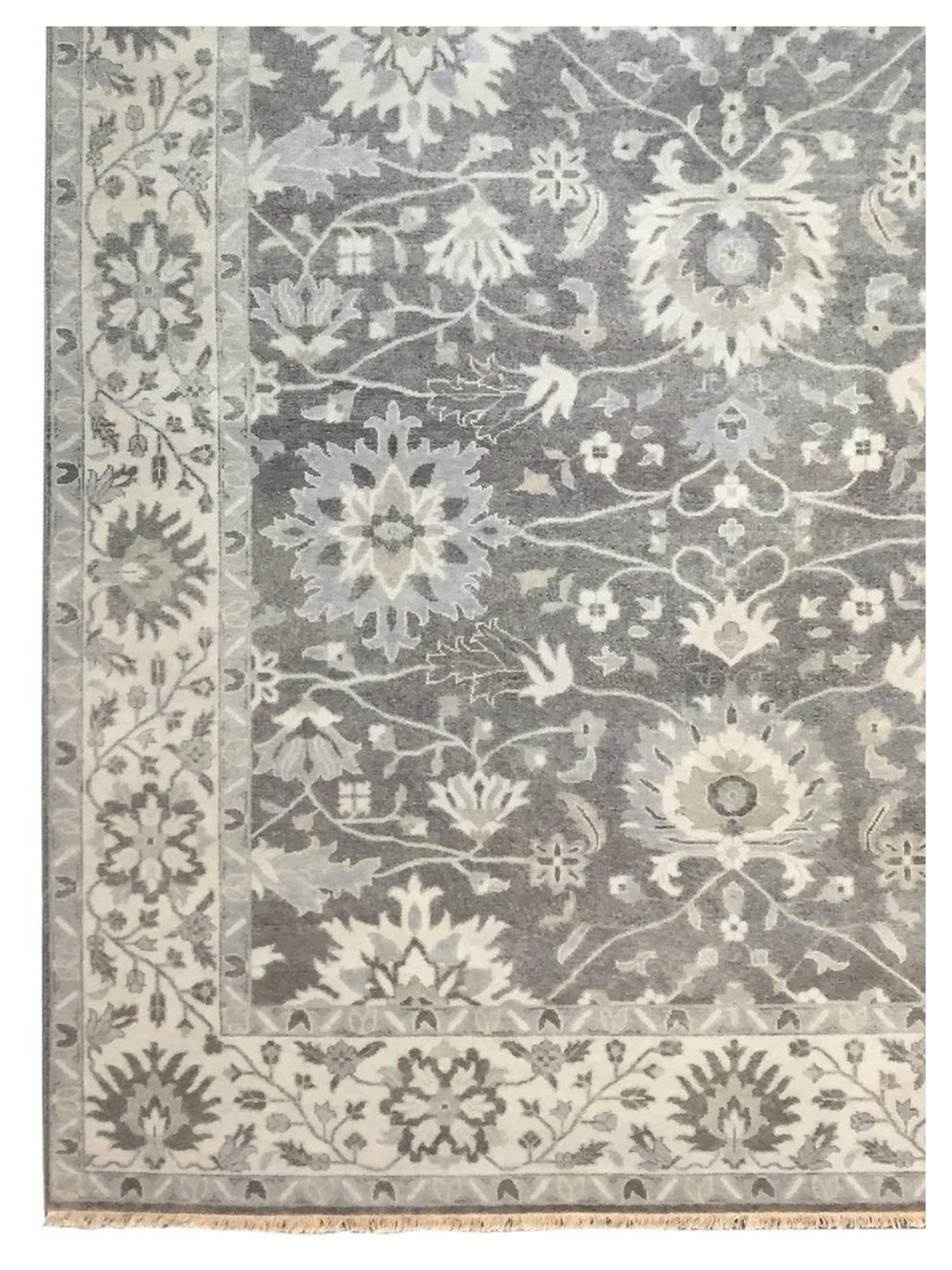 Artisan Cameron  Grey Silver Traditional Knotted Rug