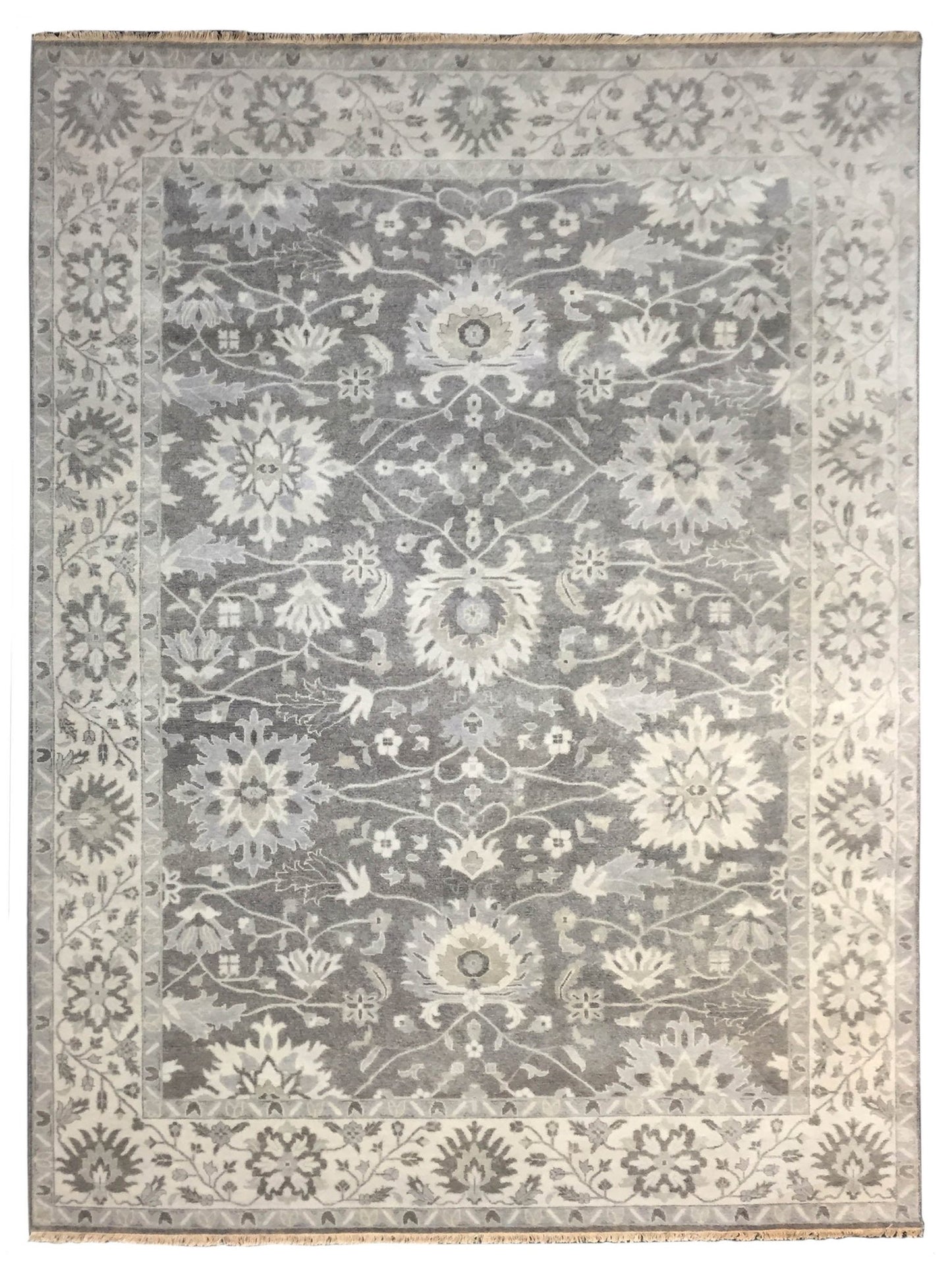 Artisan Cameron Grey Silver Traditional Knotted Rug - Rugs - Artisan - Atlanta Designer Rugs