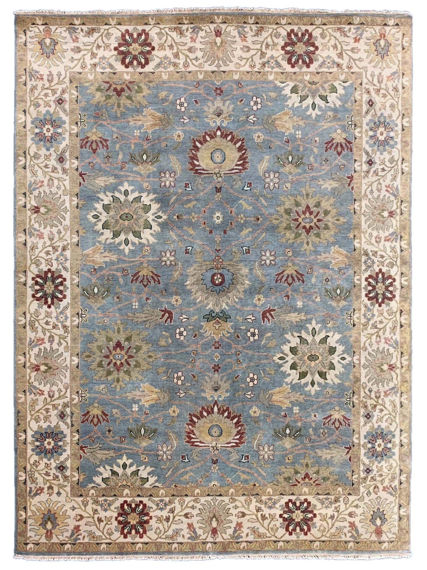 Artisan Cameron Lt.Blue Ivory Traditional Knotted Rug - Rugs - Artisan - Atlanta Designer Rugs