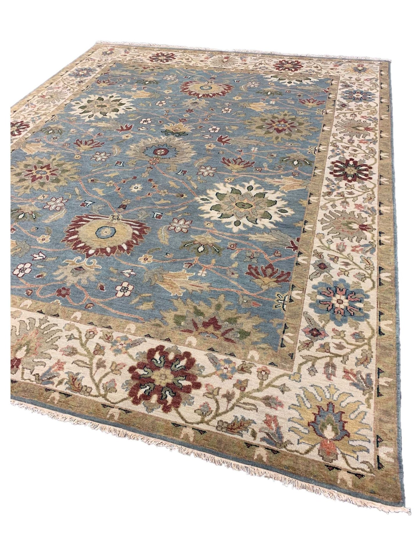 Artisan Cameron Lt.Blue Ivory Traditional Knotted Rug - Rugs - Artisan - Atlanta Designer Rugs