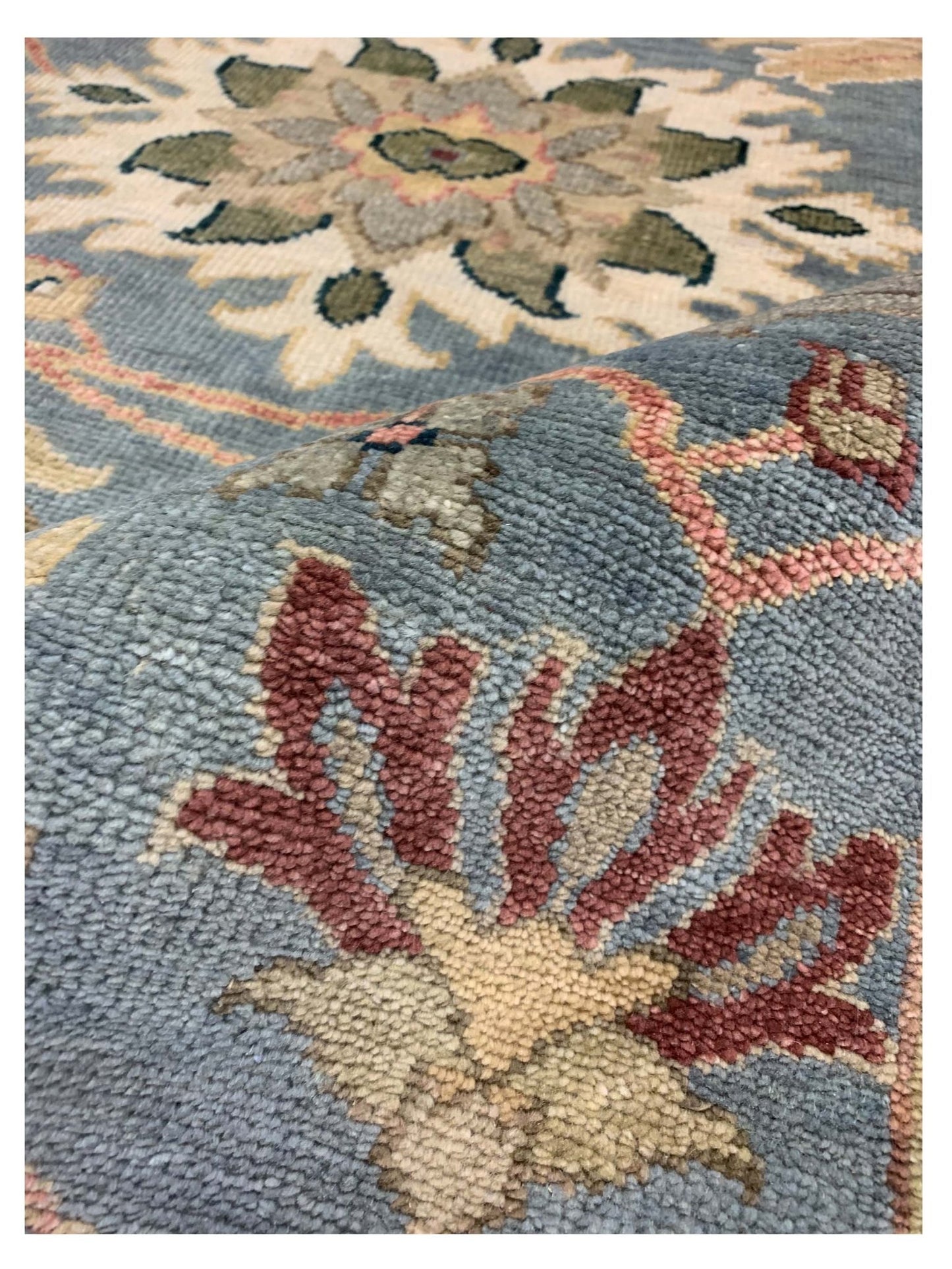 Artisan Cameron Lt.Blue Ivory Traditional Knotted Rug - Rugs - Artisan - Atlanta Designer Rugs